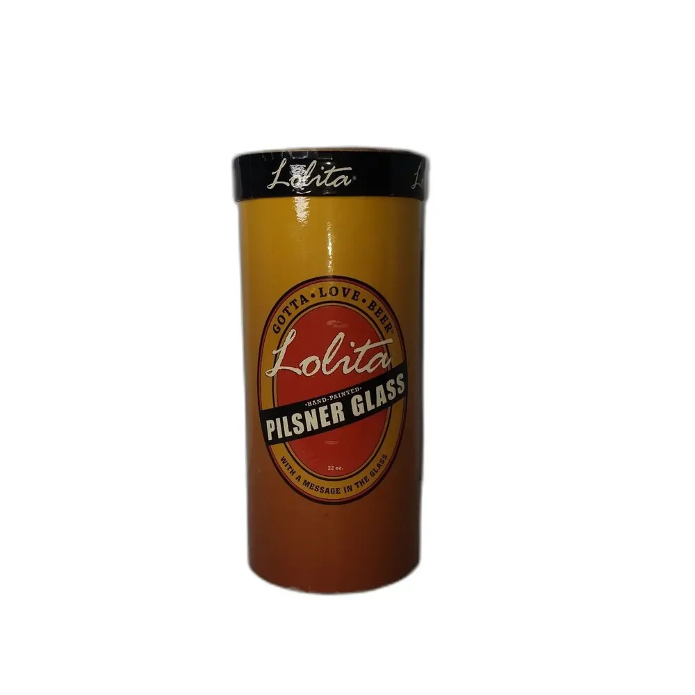 LOLITA Gotta Love Beer Hand Painted Pilsner Glass 22oz